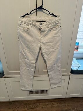 AllSaints Men's White Straight Jeans - 30 waist
